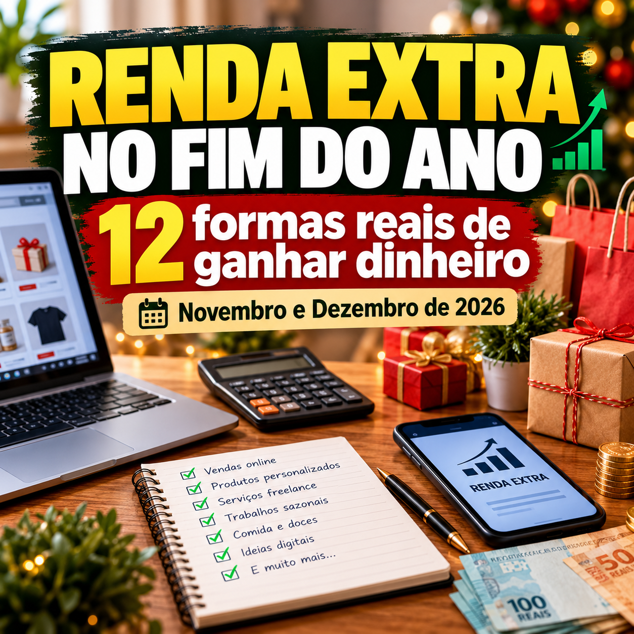 renda extra no fim do ano ideias para ganhar dinheiro em novembro e dezembro de 2026