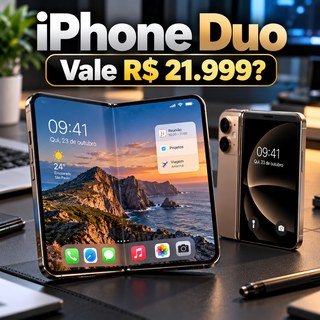 iPhone Duo vale R$ 21.999 primeiro iPhone dobrável da Apple