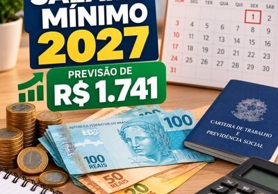 salário mínimo 2027 valor previsto de R$ 1.741