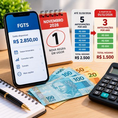 novas regras saque-aniversário FGTS 2026 antecipação